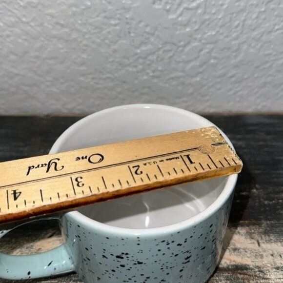 Éccolo World Traveler Turquoise & Black Speckled Ceramic Mug 2.5" H x 3.5" D - Picture 5 of 5